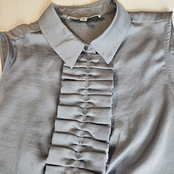 Nine West Women Adorable Gray Blouse Size 14 - Picture 5 of 8